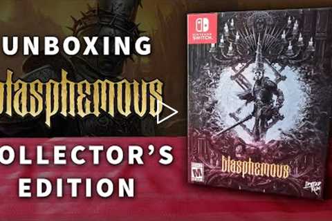Unboxing BLASPHEMOUS Collector's Edition (Limited Run Games)