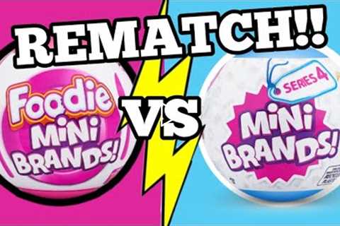 MINI BRANDS SERIES 4 vs FOODIE MINI BRANDS REMATCH UNBOXING!!