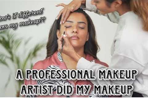 A Professional Makeup Artist Doing My Makeup 💄