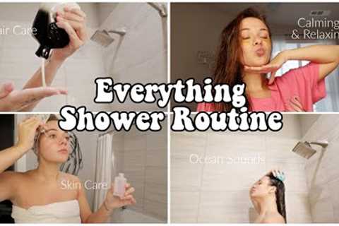 EVERYTHING SHOWER ROUTINE 2023 | self care tips, hair care & skin care | Calming & Relaxing