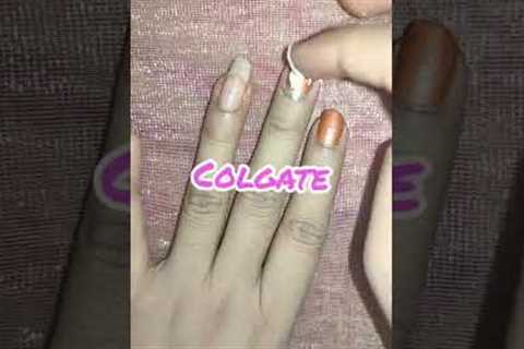 Try sanitizer or colgate as a nail remover (pass/fail) #nail #hack #shorts