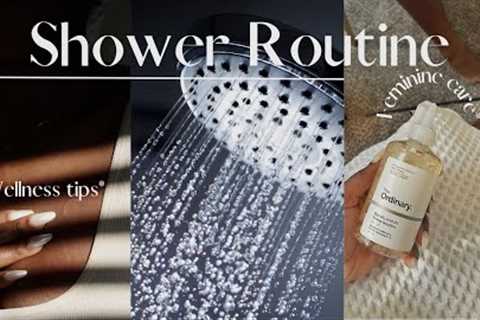 Detailed MORNING Shower Routine | feminine HYGIENE, oral care, body care & wellness tips✨