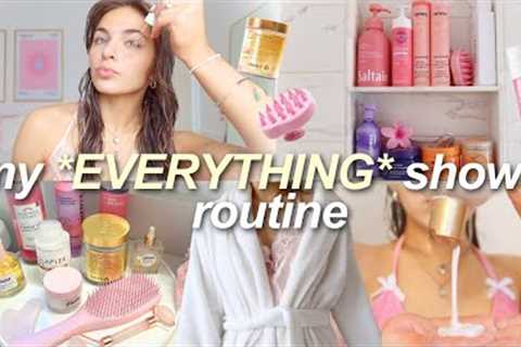 MY EVERYTHING SHOWER ROUTINE 🚿🫧🎀 haircare, skincare, & hygiene essentials