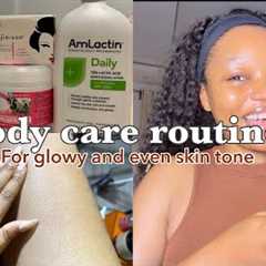 THE PERFECT BODY CARE ROUTINE FOR GLOWY & EVEN SKIN TONE✨ ✅|Step by step Monday to Sunday..