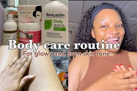 THE PERFECT BODY CARE ROUTINE FOR GLOWY & EVEN SKIN TONE✨ ✅|Step by step Monday to Sunday..