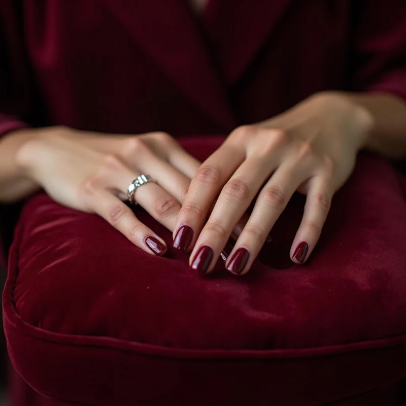 10 Stunning Burgundy Chrome Nails To Elevate Your Style This Season - Gloss And Vibes